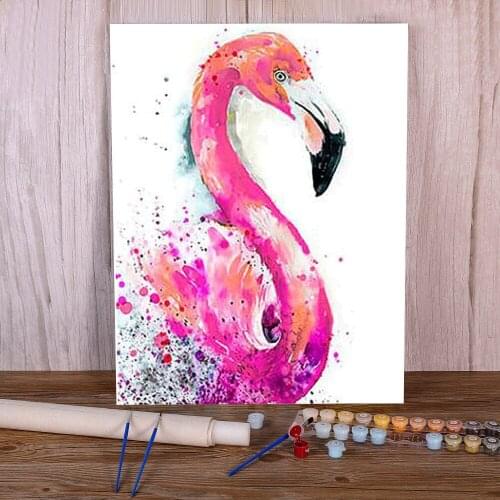 Animal Bird Flamingo DIY Painting By Numbers Kit Oil Paints 40*50 Picture By Numbers Photo Home Decor Crafts For Handiwork