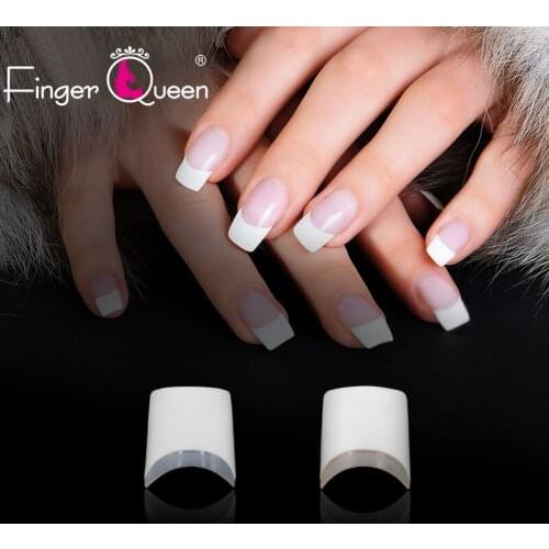 FingerQueen 100PCS Glue Ballerina Half Nail Tips Natural/Clear Coffin False Nails ABS Artificial DIY False Fake UV Gel Nail Art