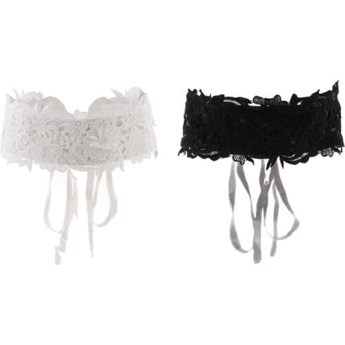 2019 New Black White Wide Corset Lace Belt Female Self Tie Obi Cinch Waistband Belts for Wedding Party Dress Waist Band Decor