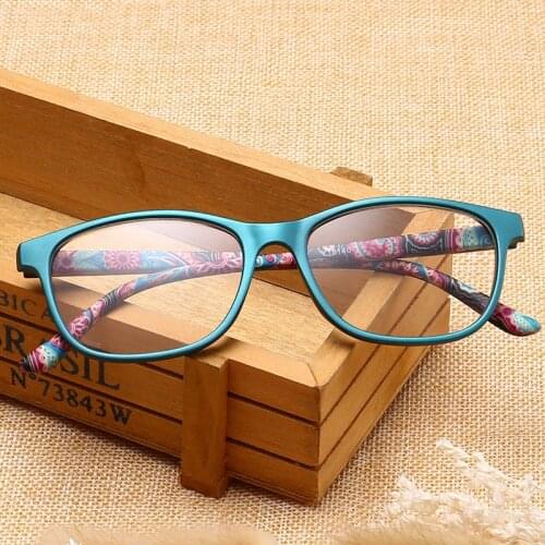 Anti Blue Light Reading Glasses Floral Printed Women Men Computer Protection Fashion Glasses +1.0 +1.5 +2.0 +2.5 +3.0 +3.5 +4.0