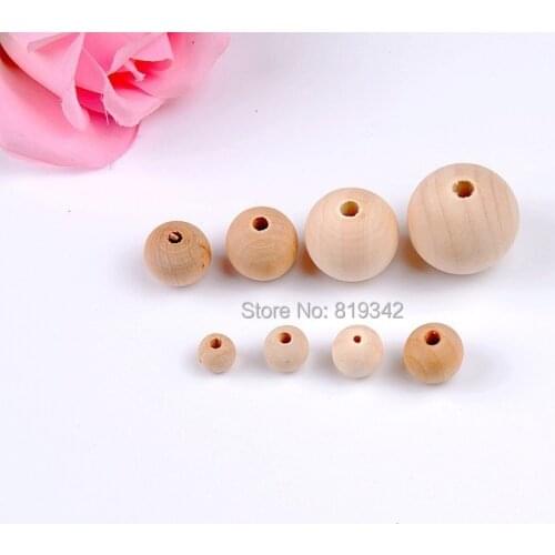 Wholesale Nature Color Wooden Beads Round Wood Spacer Beads 4/6/8/10/12/14/16/18/20/25/30/35/40mm For Fashion Jewelry Making