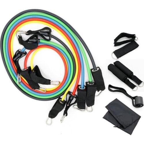Corn Buckle 11-piece Puller Tension Rope Elastic Resistance With Strong Rope Fitness Equipment