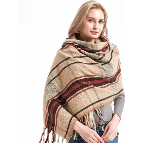 Luxury brand Plaid Cashmere Winter Warm scarf accessories 2020 scarfs for ladies Bufandas Hombre