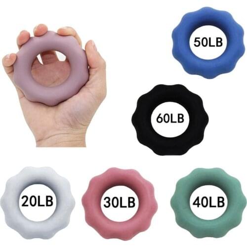 Silica Gel Portable Hand Grip Gripping Ring Carpal Expander Finger Trainer Grip Strength Rehabilitation Massage Ring Ball Carpal