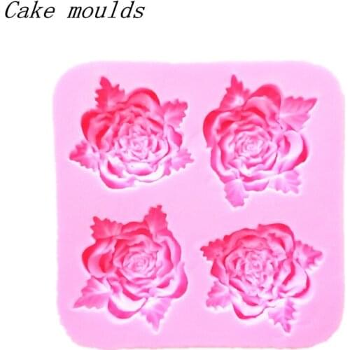 Silicone mold k089 rose leaves shape baking mold Fondant cake mold chocolate mold Decoration tools
