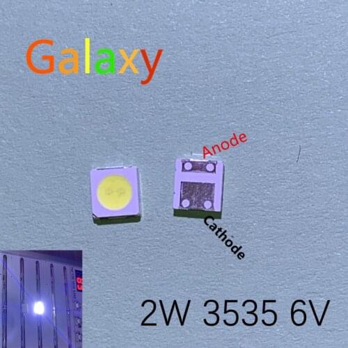 200PCS 2W 6V 3535 TV Backlight LED SMD Diodes Cool White LCD TV Backlight Televisao TV Backlit Diod Lamp Repair Application