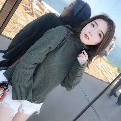 Sweater 2019 Autumn And Winter Pattern Suit-dress Korean Rendering High Lead Easy Knitting Unlined Upper Garment Lazy Woman