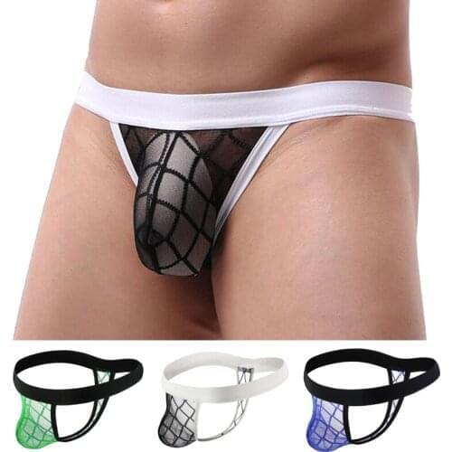 Sexy underwear elephant pants thong men belt JJ set of ice silk t pants sexy perspective underwear temptation sexy underwear