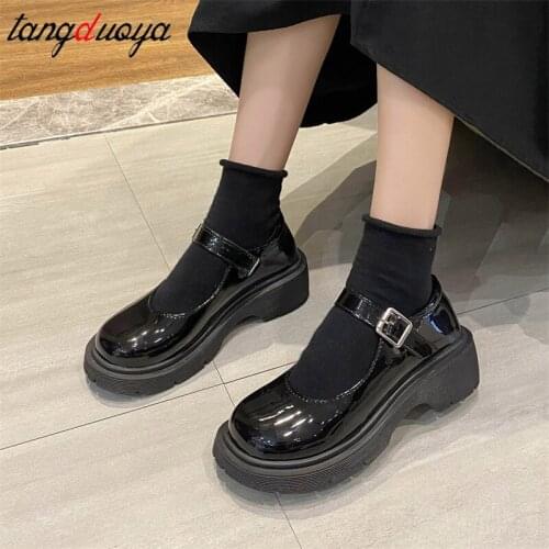 Mary Jane Shoes platform School Student Shoes College Girl Sweet lolita Shoes JK Uniform Shoes low heel women lolita sneakers