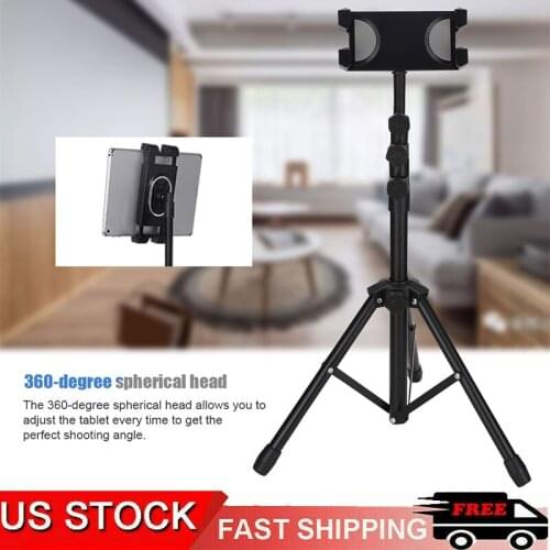 Universal Tripod Tablet Floor Stand Adjustable Holder for iPad Air Pro/Samsung Galaxy Tab Smart Cellphone Holder