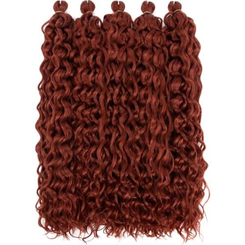 24inch Ocean Wave Braiding Hair Extensions Crochet Braids Synthetic Hair Afro Curl Ombre Curly Blonde Water Wave Pink For Women