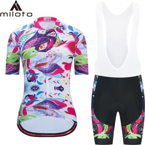 MILOTO Pro cycling sets women summer MTB Cycling Clothing Breathable Triathlon Road Mountian Bicycle Clothes Bike Wear Skinsuit
