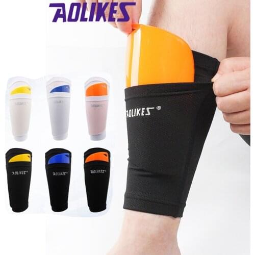 1 Pair Soccer Protective Socks With Pocket For Football Shin Guard Pads Leg Sleeves Support Adult Calf Support Socks ML