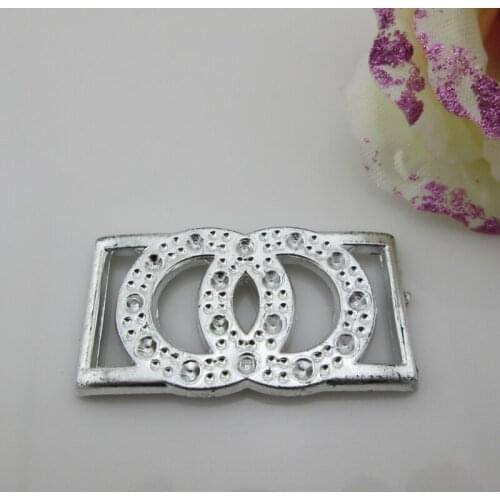 AB74 20mm)20pcs Diamante Acrylic Buckle Ribbon Wedding Party Decor DIY