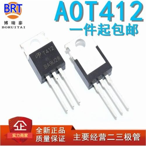 10pcs/lot New off-the-Shelf AOT412 T412 MOS Transistor 100V 60A TO-220 A0T412 Spot