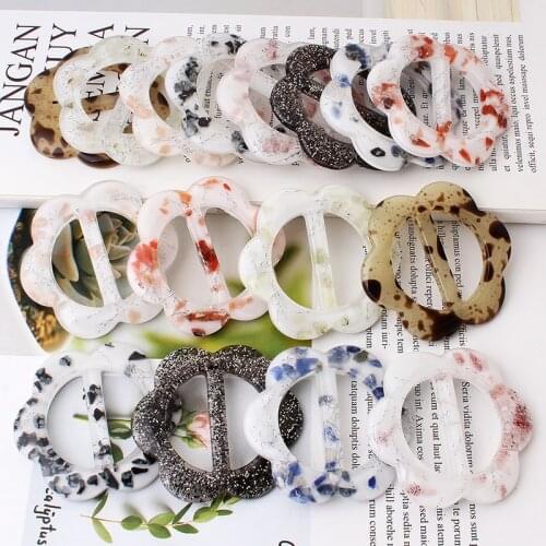 10PCS Flower-shaped Corner Hem Knotted Buttons Shirt T-shirt Clothes Silk Scarf Buckle Decoration Button Accessories