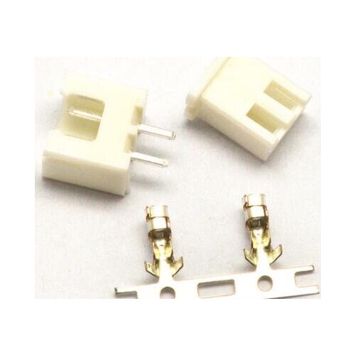 100pcs 2 Pin Connector leads Heade 2.54mm XH-2P Kit