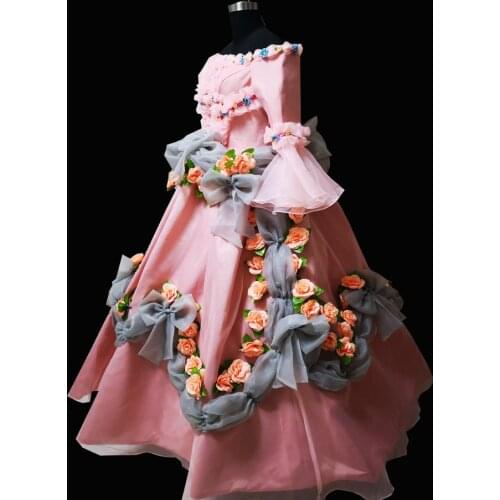 2020 New pink victorian Halloween Cosplay dress Colonial Georgian Renaissance Gothic Historical dress D-517