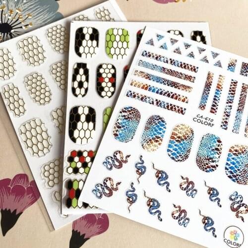 HANYI-269-270 snake 3D Back glue Nail decal Nail sticker Nail decoration Nail art Nail tool Nail ornament