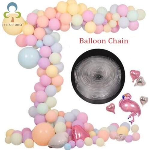 5M/lot Ballons Accessories Balloon Chain 410Holes Wedding Birthday Balloons Backdrop Decor Accessories Seal accessories pump ZXH