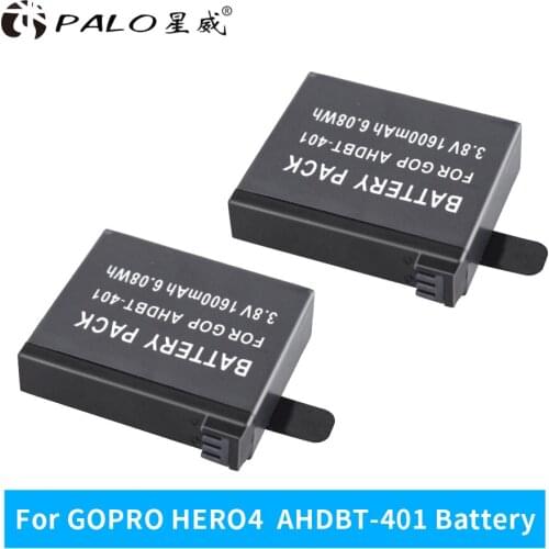 1600mAh Gopro Hero 4 Battery Replacement Part for GoPro HERO4 GoPro AHDBT-401 Action Camera Battery AHDBT-401 akku battery