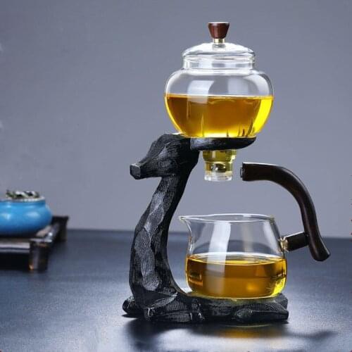 Teapot with Base Elk Shape Automatic Glass Teapot set Heat-resistant Magnetic Tea Maker