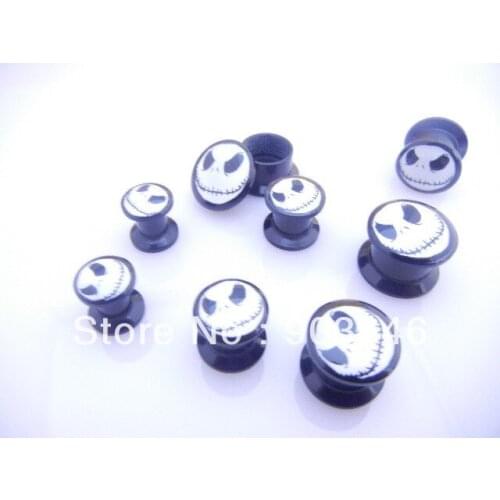 Free Shippment Lot 50pcs Body Jewelry -Nightmare Ear plug Flesh Screw on Expanders Earlets Tunnels Gauges