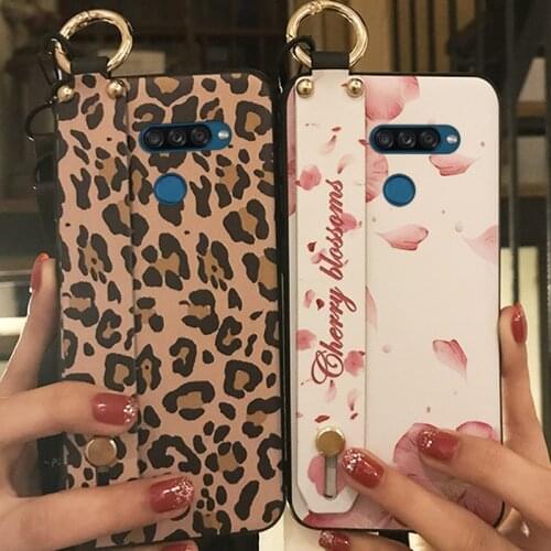 Phone Case For LG K50S Anti-knock Soft Case Waterproof Dirt-resistant Delicate Painted Shockproof Back Cover Lanyard Silicone