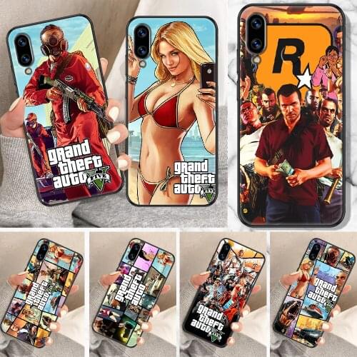 Grand Theft Auto GTA GTA5 Phone Case For Huawei Honor 6A 7A 7C 8A 8X 8 9 9X 10 10i 20 Lite Pro black pretty shell luxury Etui