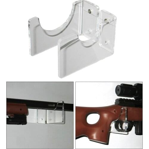 Toy Rifles Holder Musket Bracket Rifles Wall Mount Display Fighting Stick Holder Clear Acrylic Toy Display Wall Mounted