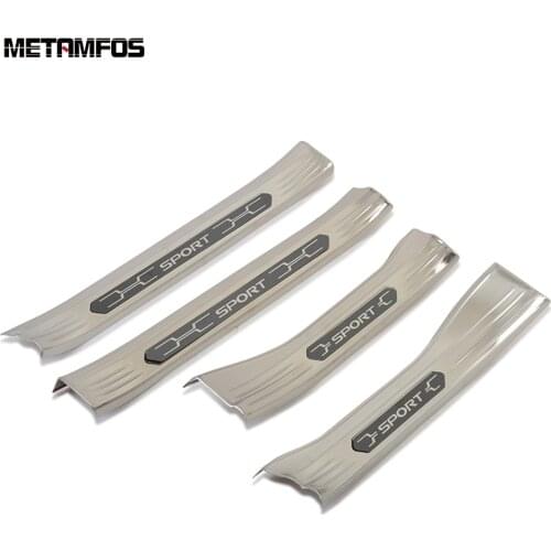 For Toyota Rav4 Rav 4 2019 2020 2021 Interior Door Sill Strip Molding Trim Scuff Guard Plate Sticker Accessories Car Styling