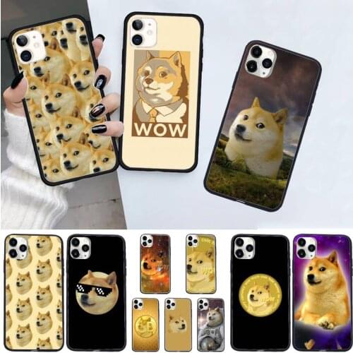 Dogecoin Doge cute animal Phone Case for iPhone 11 12 pro XS MAX 8 7 6 6S Plus X 5S SE 2020 XR