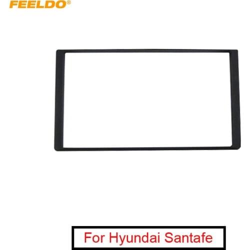 FEELDO Car Audio Stereo Refitting Frame Fascia Adapter For Hyundai Santafe 2008 2DIN Dash Panel Installation Kits #AM5137