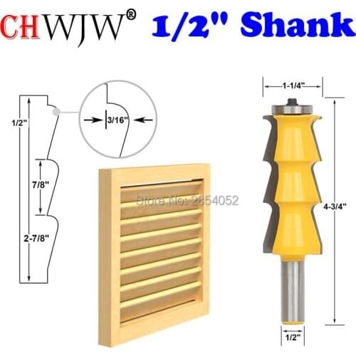 1pc Louver Shutter Style Router Bit - 1/2" Shank door knife Woodworking cutter Tenon Cutter for Woodworking Tools
