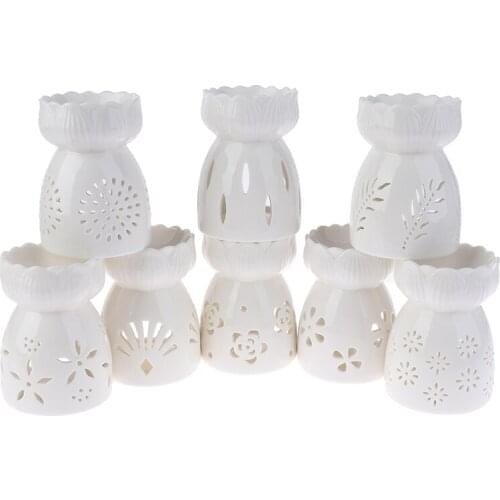 Ceramic Candle Holder Oil Incense Burner Essential Aromatherapy Oil Burner Lamps Porcelain Living Room Home