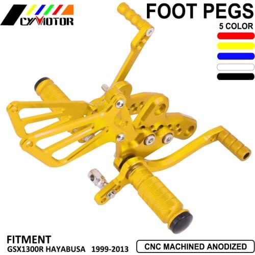 Motorcycle CNC Adjustable Foot Pegs Footpeg For SUZUKI GSXR1300 GSXR 1300 Hayabusa 1999 2000 2001 2002 2003 04 05 06 07 08 09-13