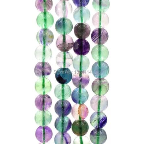 Natural Fluorite Crystal Round Beads Strand For Making Bracelets Or Necklaces Jewelry Approx 16 inches