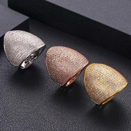 Janekelly Luxury Cubic Zirconia Wedding Rings for Women Bridal Engagement Wedding Jewelry CZ Femmale Accessories Whole Finger