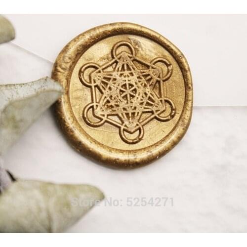 Metatrons Cube Sacred Geometry wax Seal Stamp /spiritual wax seal Stamp/Custom Sealing Wax Stamp/wedding wax seal stamp