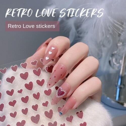 Technology Ultra-thin Nail Stickers 3D Nail Decals Stars Love Nail Decoration Stickers Fashion Fingernail Stickers CN(Origin)
