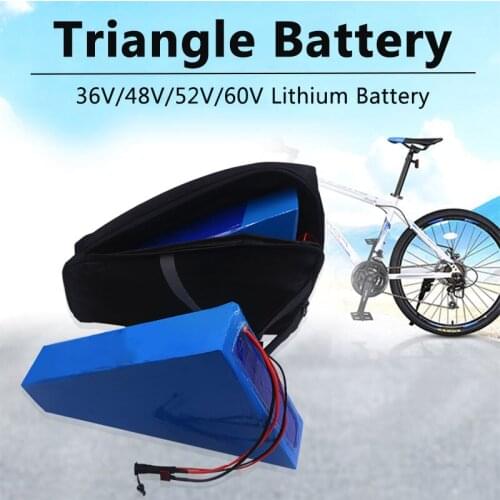 Triangle battery 52V 18Ah 30Ah 35Ah lithium ion battery pack with 14S BMS for Mountain electric bicycle,snowbike+5A charger