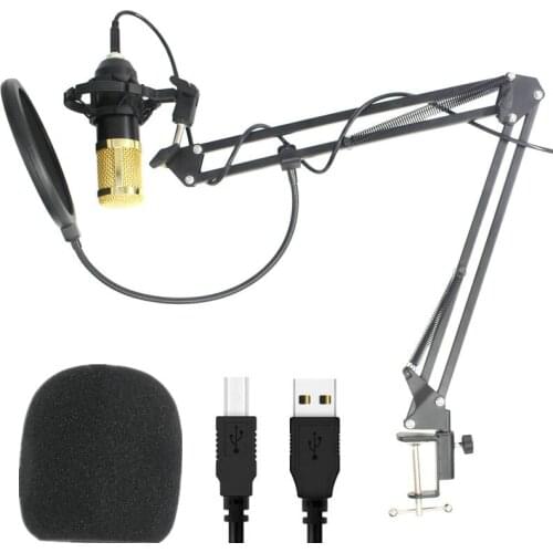 USB Condenser Microphone Adjustable folding Microfone t Studio Microfone PC Computer Mic for Gaming Youtube Recording PK BM 800