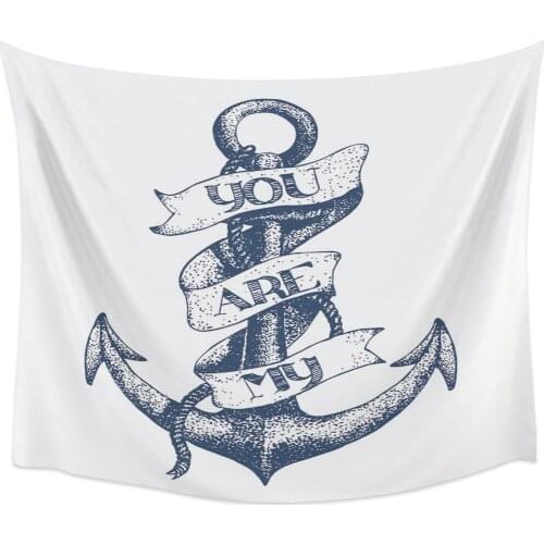 Anchor Vintage Hand Drawn Wall Tapestry Home Wall Decor Tapestry Bedroom Tapestry Wall Hanging Picnic Mat Yoga Mat