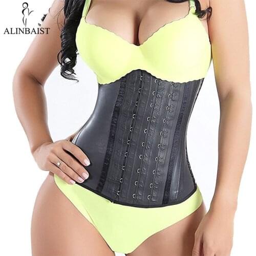 Womens Shapewear Extra Strong Latex Waist Trainer Workout Hourglass Belt Waist Cincher Trimmer Long Torso Fajas 9 Steel Bone