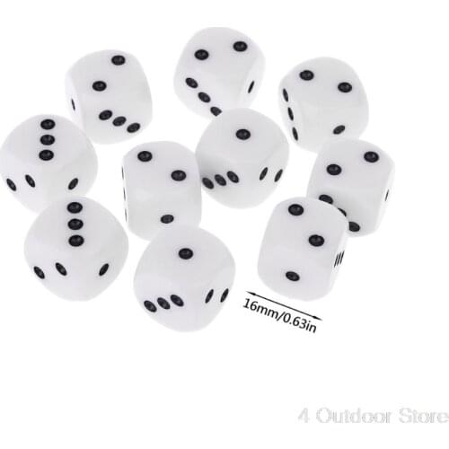 10Pcs 16mm D3 Six Sided Dices Beads ForRPG Poly Desktop Table Playing Games Ju26 20 Dropship