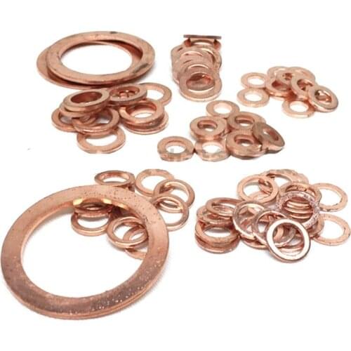 20pcs 23mm x 17mm x 1mm Copper Crush Washers Seal Flat Ring Fastener Replacement