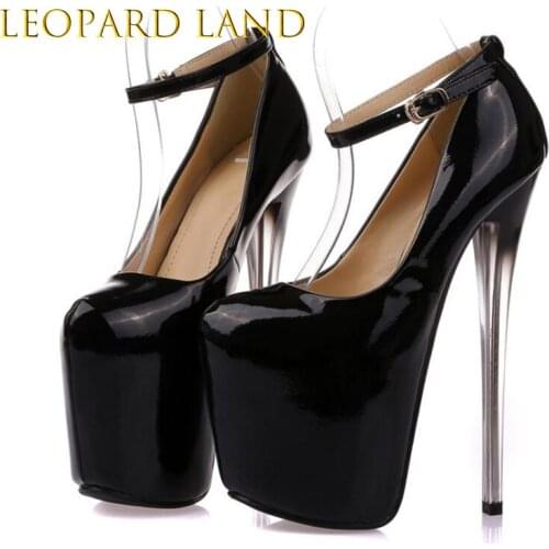 LEOPARD LAND 2020 Women Pumps Super high-heeled 19CM Nightclub 22cm Heels Single Shoes Large Size 34-43 Hate High 44-47 MJL