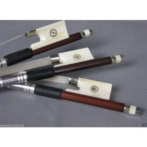 3 PCs Brazil wood Violin bow with OXhorn Frog 4/4 white bow hair