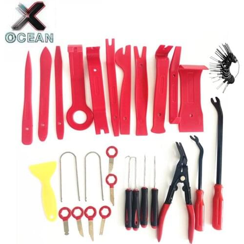 7/11/19/27pcs Car Disassembly Removal Tool Kit Auto Repair Tool for audio/door panel/fixing clips Hand Tool Interior Pry Tool