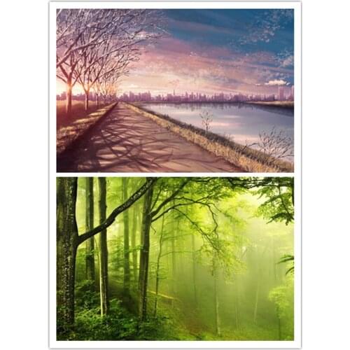 DIY Embroidery Full Square Round Diamond Painting Landscape Cross Stitch Rhinestone Mosaic Art Home Decor JX333